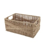 Coș Depozitare H&acirc;rtie / Metal 30X25X13,5 Cm &ndash; Natural | Organizatoare Baie