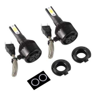 Set 2 leduri h7 black edition 12v-24v, 60w 7400lm, 6000k foarte rezistente la foto