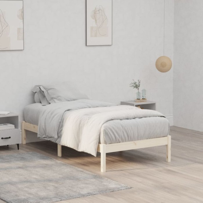 vidaXL Cadru de pat fără saltea, 100x190 cm lemn masiv de pin, dublu 822457