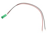 Lampă LED verde plată &Oslash;6mm 12V APEM QS63XXG12 cu cabluri 200mm