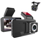 Camera auto DVR duala, FullHD 1080P, inregistrare fata si spate, display 4&quot;, Night Vision, inregistrare in bucla, unghi 170 grade, senzor miscare, ali