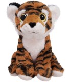 Animale Salbatice de Plus Amek Toys - Leu, Tigru, Leopard, 3 Specii, Jucarie Moale 24 cm, Poliester