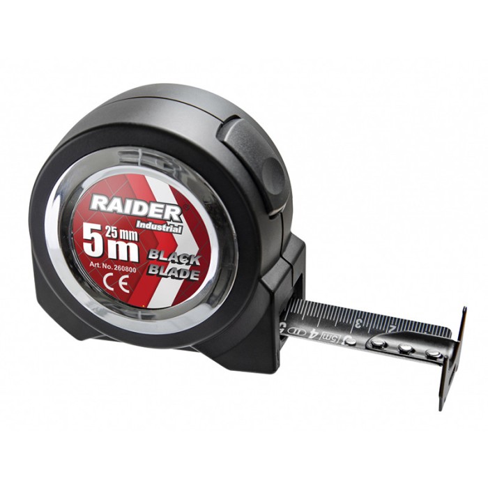 Ruleta Raider, 5 m x 25 mm, blocare automata