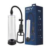 Pompa cu vacuum pentru dezvoltare penis, Rev-Pump Trigger, cilindru gradat - 22cm