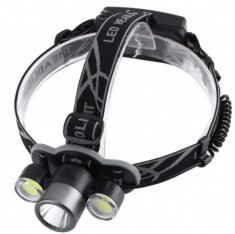 Lanterna Frontala 3 LED Cree XML-T6, 2 acumulatori foto