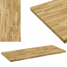 Blat masă, lemn masiv stejar, dreptunghiular, 44 mm, 120x60 cm