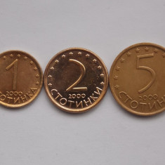 LOT 3 MONEDE BULGARIA 2000-1,2,5 STOTINKI