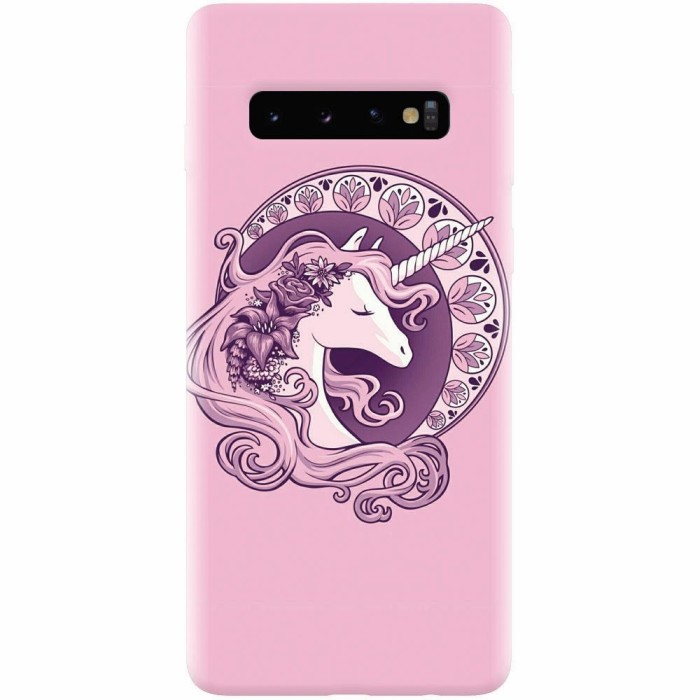 Husa silicon personalizata pentru Samsung Galaxy S10 Plus, Purple Unicorn