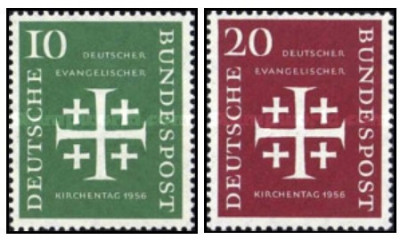 Germania 1956 - Ziua Bisericii Evanghelice, serie neuzata foto