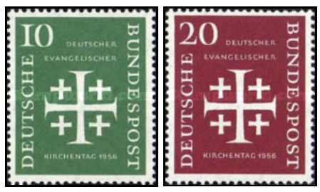 Germania 1956 - Ziua Bisericii Evanghelice, serie neuzata