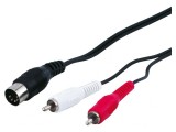 Cablu DIN 5pin la RCA x2 1.5m, Goobay