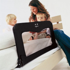 Protectie laterala pliabila pentru pat bebe negru Baby Dan foto