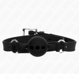 Kink Collar &amp; Gag-Gag din Silicon Integral 55 X 2 cm cu Bilă 4 &ndash; Mărime S