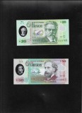 Set Uruguay 20 + 50 pesos uruguayos polimer unc