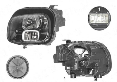 Far CITROEN C3 AIRCROSS, 10.2017-, VALEO, fata, partea stanga, cu sistem iluminat in curba; cu inscriptie &amp;amp;#39;Citroen&amp;amp;#39;; cu lampa ceata fata; H7+ foto