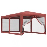 Cumpara ieftin Cort de petrecere cu 6 pereti din plasa, rosu, 3x6 m, HDPE
