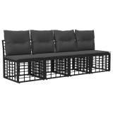 vidaXL Canapea de grădină cu 4 locuri fără brațe 4 pcs 42026735