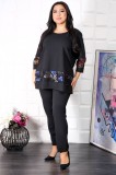 Compleu elegant Maia Negru - 50Marimea
