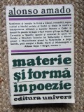Materie si forma in poezie- Alonso Amado