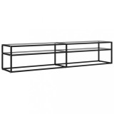 Cumpara ieftin Comoda TV, transparent, 200x40x40,5 cm, sticla securizata