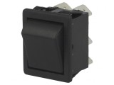 Comutator Rocker DPDT ON-ON 16A/250V Negru