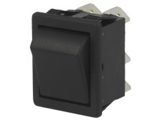 Comutator Rocker DPDT ON-ON 16A/250V Negru
