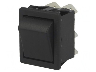 Comutator Rocker DPDT ON-ON 16A/250V Negru foto