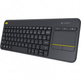 Tastatura Logitech K400 Plus Touch pad , Multimedia , Fara Fir , USB Logitech Unifying receiver , Negru