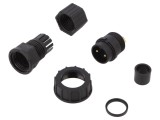 Mufă Circulară 2-PIN Aurită 20A DC-02BFMB-SL7001