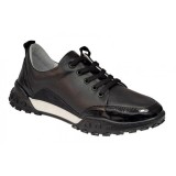 Pantofi dama sport din piele naturala - Model Negru VIK1645