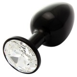 Dildo metalic Rosy S Black with White Diamond