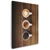 Tablou canvas fotografie cesti cafea alb, crem, maro 1255 Tablou canvas pe panza CU RAMA 60x80 cm