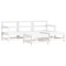 Set mobilier relaxare de gradina 5 piese alb lemn masiv de pin