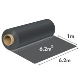 Folie constructii 6,2 m latime, neagra - 120 microni
