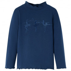 Tricou pentru copii cu mâneci lungi, bleumarin, 140