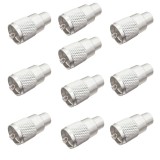 Set of 10 PNI PL259 plugs for RG213 cable, pin length 9 mm