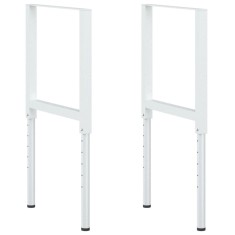 vidaXL Cadre banc lucru reglabile, 2 buc., gri, 55x(69-95,5) cm, metal