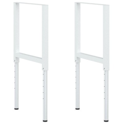 vidaXL Cadre banc lucru reglabile, 2 buc., gri, 55x(69-95,5) cm, metal foto