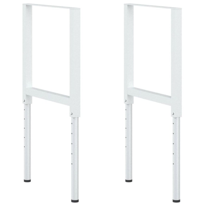 vidaXL Cadre banc lucru reglabile, 2 buc., gri, 55x(69-95,5) cm, metal