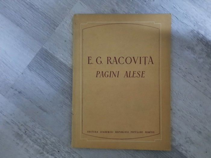 Pagini alese de E.G.Racovita