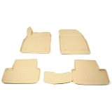 Covorase Auto Cauciuc Tip Tavita Bej Skoda Superb 2 2008-2015 ALM Premium