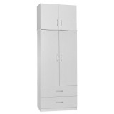 Dulap cu 2 usi Zelia alb 79x42x240cm