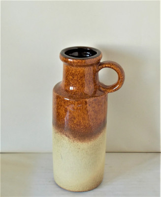Vaza ceramica smaltuita fat lava -Cascade glaze 2- SCHEURICH 401-20 W.Germany foto