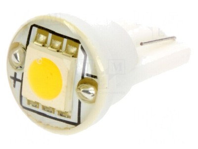 Lampă LED T10 W5W Alb Cald 12V 18lm 0.24W foto
