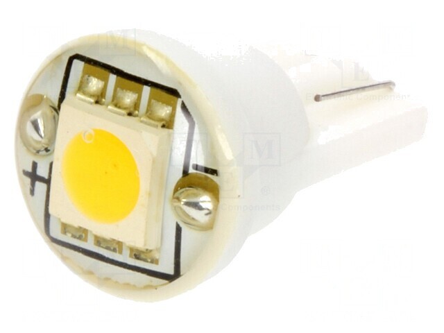 Lampă LED T10 W5W Alb Cald 12V 18lm 0.24W