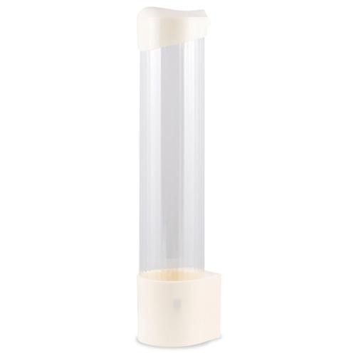 Suport de pahare din plastic sau carton pentru dozator de apa ABS + policarbonat, 40 x 7.5 x 8 cm, alb + transparent