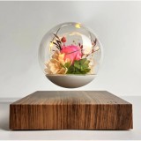 Lampa magnetica Plutitoare Ghiveci Ornamental, Elegant, Rotativ floare Roz