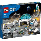 LEGO City Baza de Cercetare Selenara 60350, set spatial cu 6 astronauti