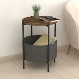Beistelltisch Hofors 60x43cm Anthrazit / Eichenoptik, antik [en.casa] HausGarden Leisure, [en.casa]