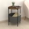 Beistelltisch Hofors 60x43cm Anthrazit / Eichenoptik, antik [en.casa] HausGarden Leisure